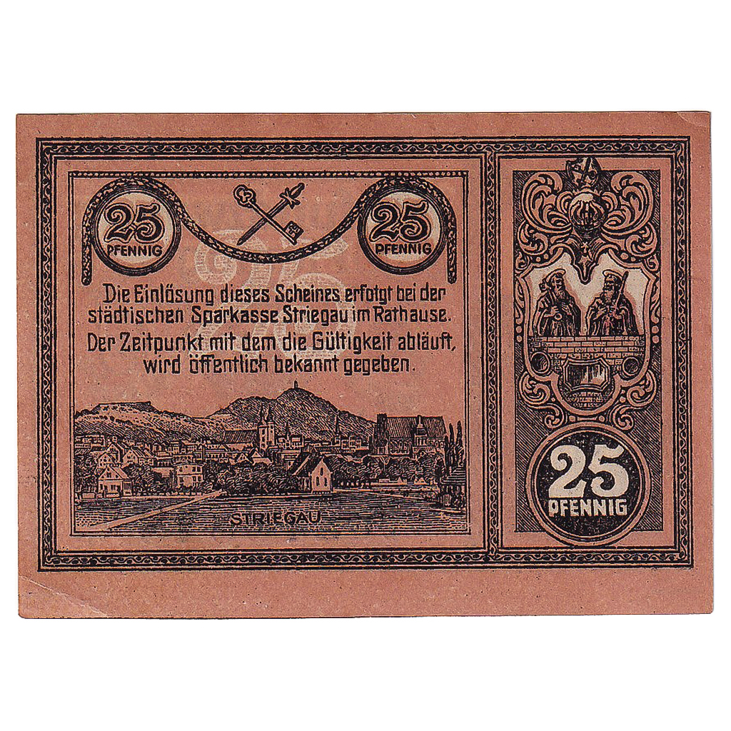 ドイツ貨幣　計70枚 287180] Geldschein, Deutschland, Striegau, 25 Pfennig
