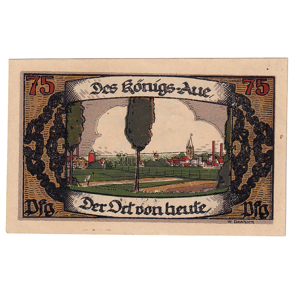 Banknote, Germany, Königsaue, 75 Pfennig, carte 1921-06-10, UNC Mehl:721.1a