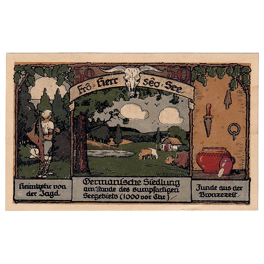 Banknote, Germany, Frose, 50 Pfennig, paysage 1920-06-27, UNC(63) Mehl:398.3a