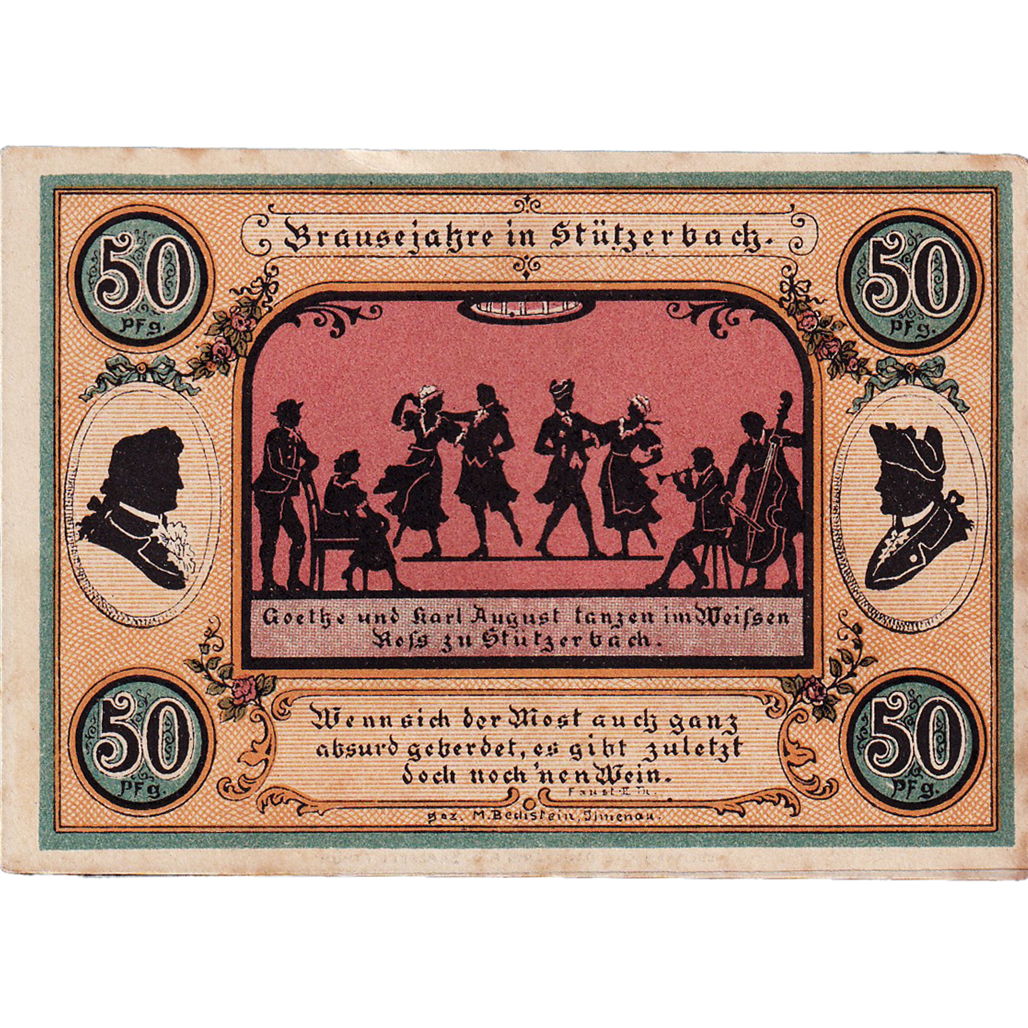 Billet, Allemagne, Stützerbach, 50 Pfennig, danse, 1921, SPL, Mehl:1287.1