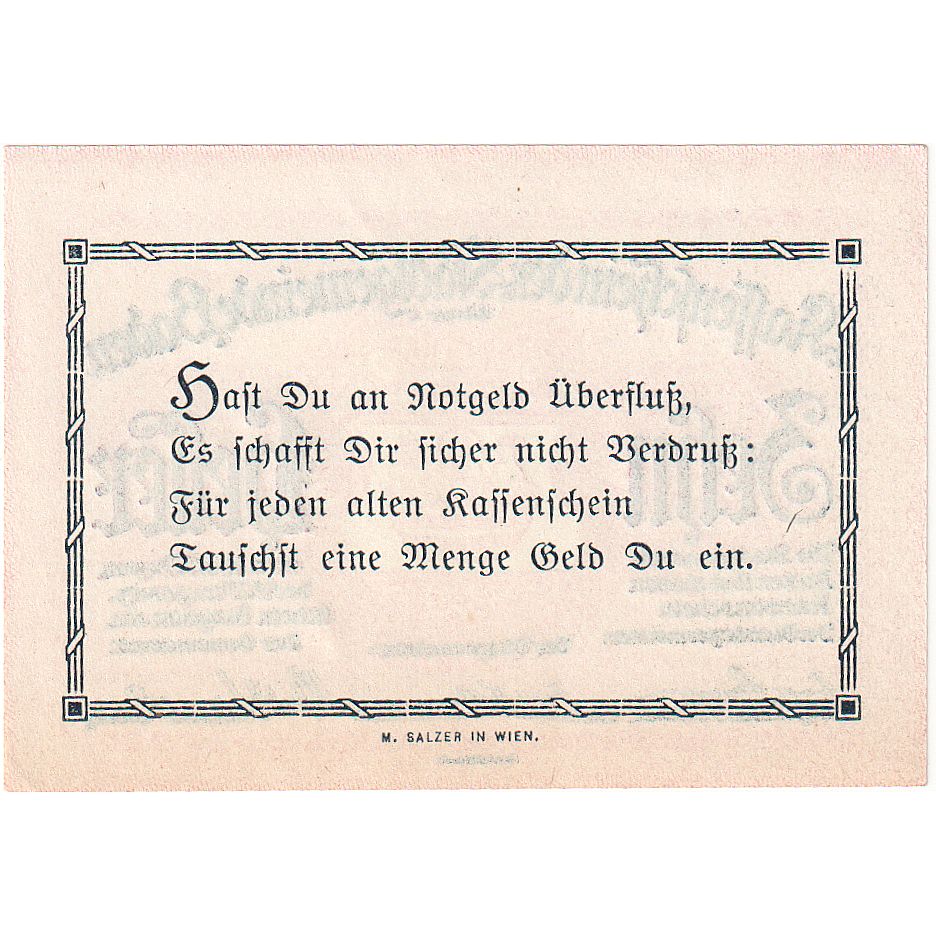 Banknote, Austria, Baden, 10 Heller, Texte 1920-12-31, UNC Mehl:FS 74a