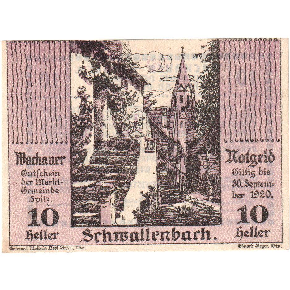 Austria, Schwallenbach, 10 Heller, Eglise 1920-09-30, UNC(63), Mehl:FS 1122