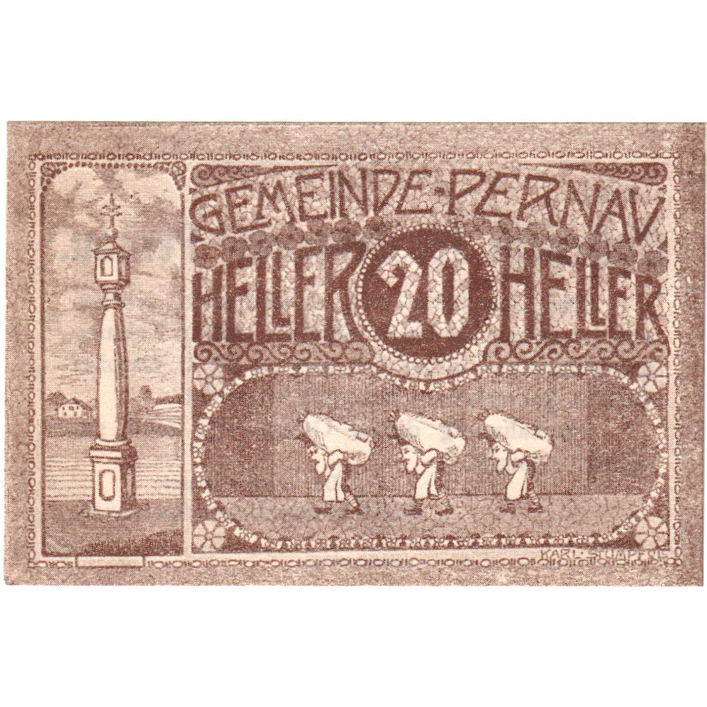 Austria, Pernau, 20 Heller, Texte, 1920, 1920-10-31, UNC, Mehl:FS 734Ia