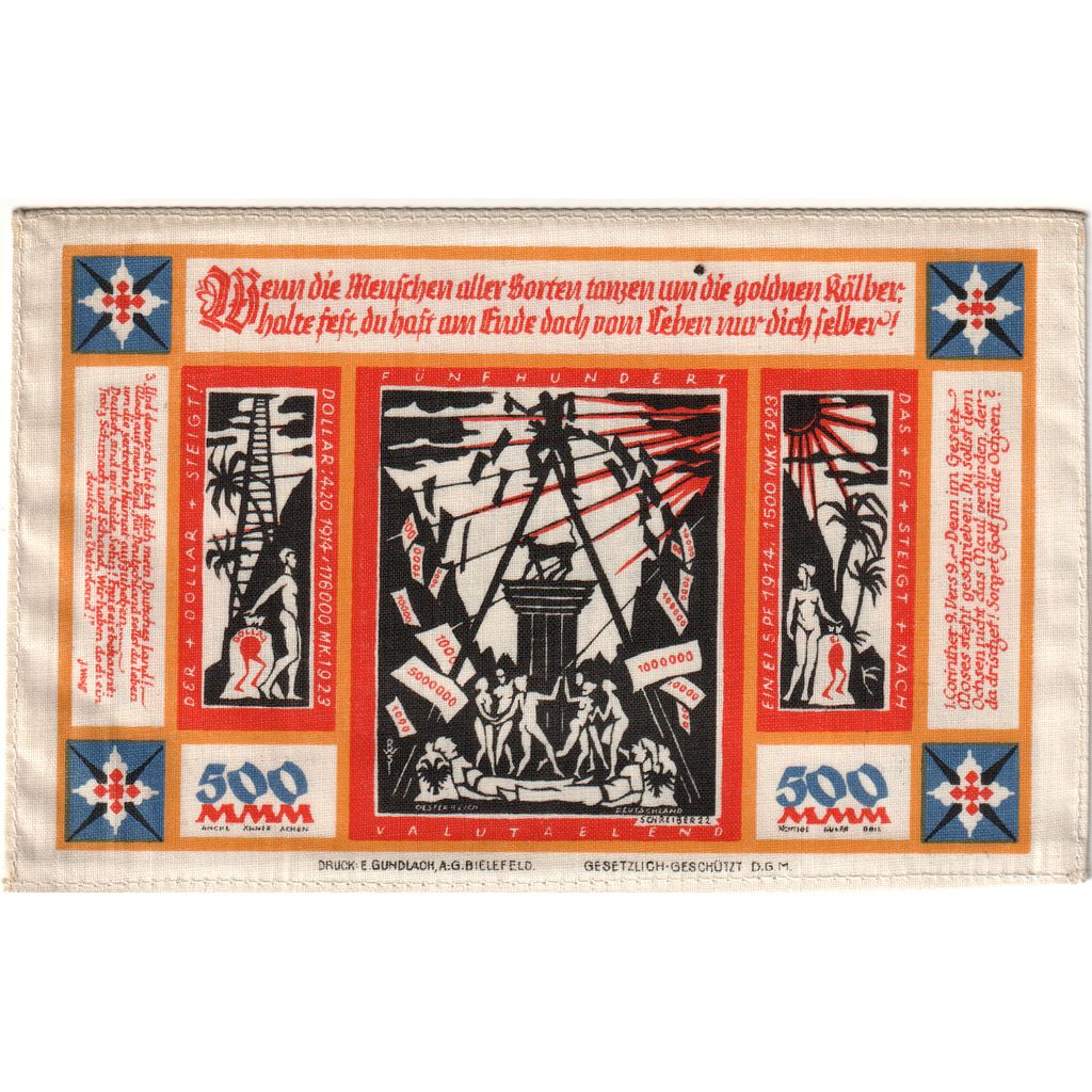 Germany, Bielefeld, 500 Mark, 1923-07-01, UNC(63), Linen, Grabowski:74a