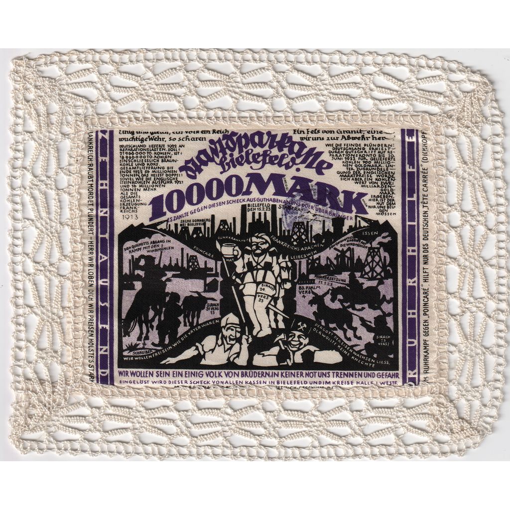 Germany, Bielefeld, 10000 Mark, 1923-02-15, UNC(63), Silk, Grabowski:70c