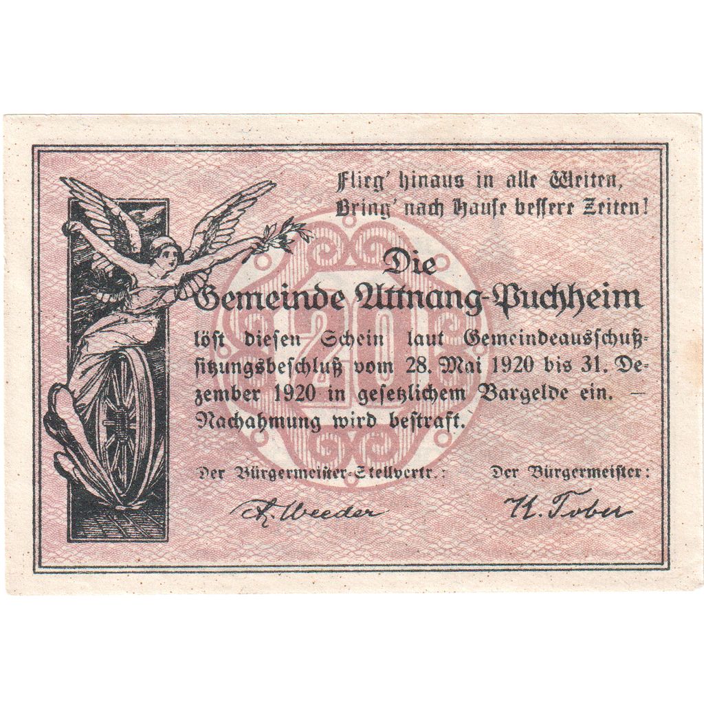 Austria, Attnang-Puchheim, 20 Heller, 1921-04-30, UNC