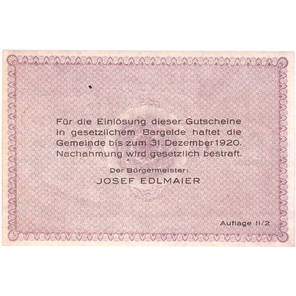 Austria, Hargelsberg, 90 Heller, 1920-12-31, AU
