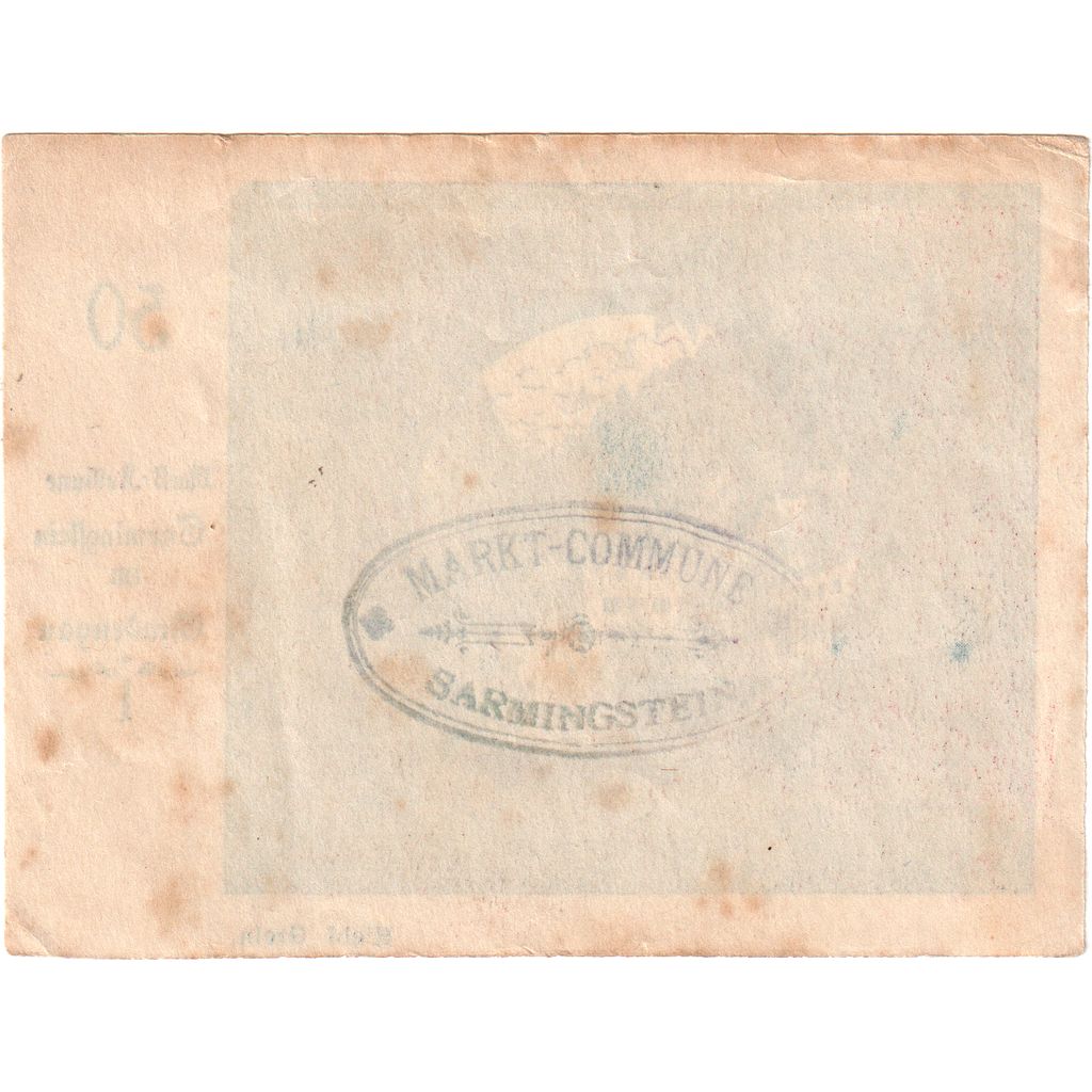 Austria, Sarmingstein Im Strudengau, 50 Heller, 1920-12-31, EF