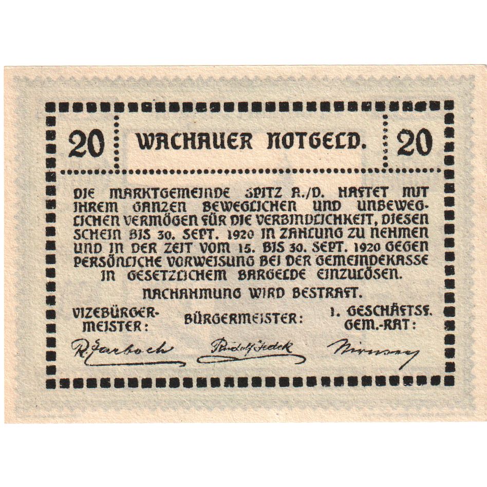 Austria, Emmersdorf, 20 Heller, 1920-09-30, UNC