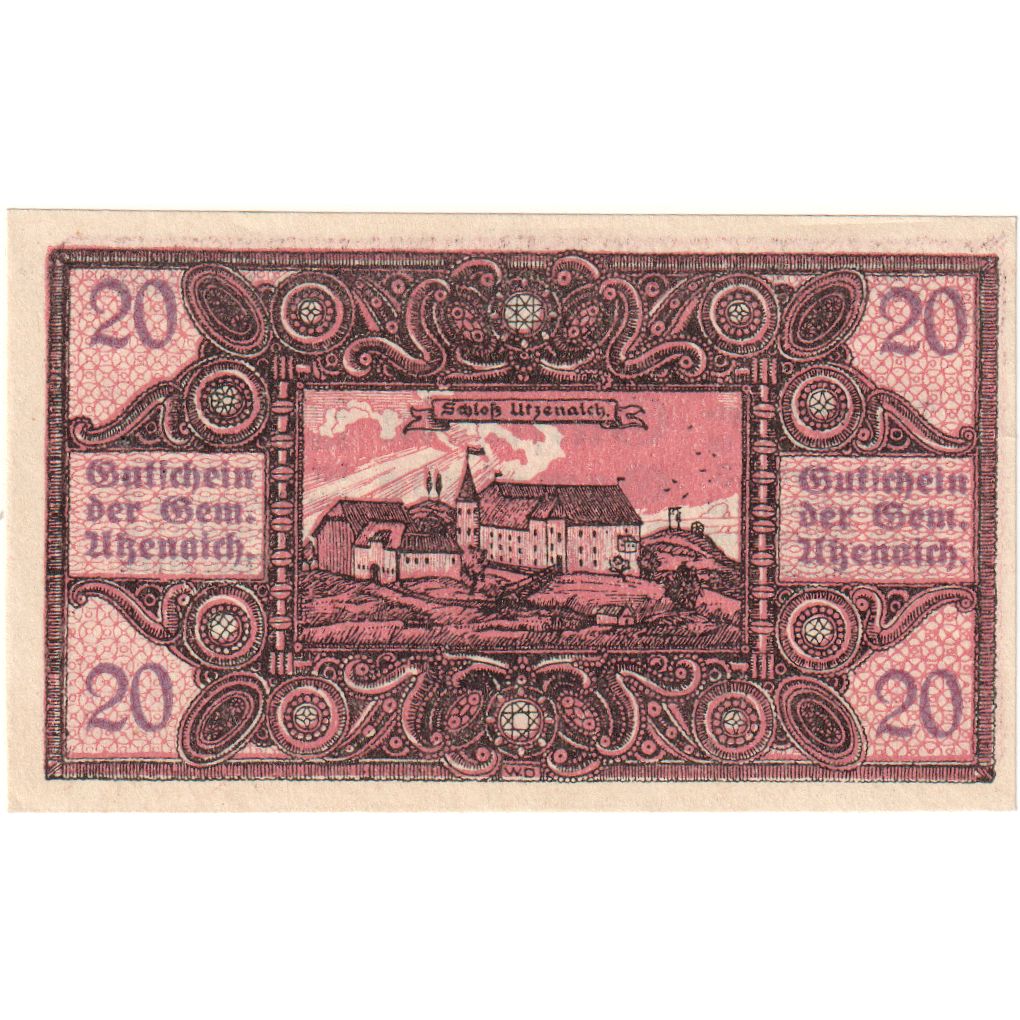 Austria, Utzenaich, 20 Heller, 1920-12-31, UNC