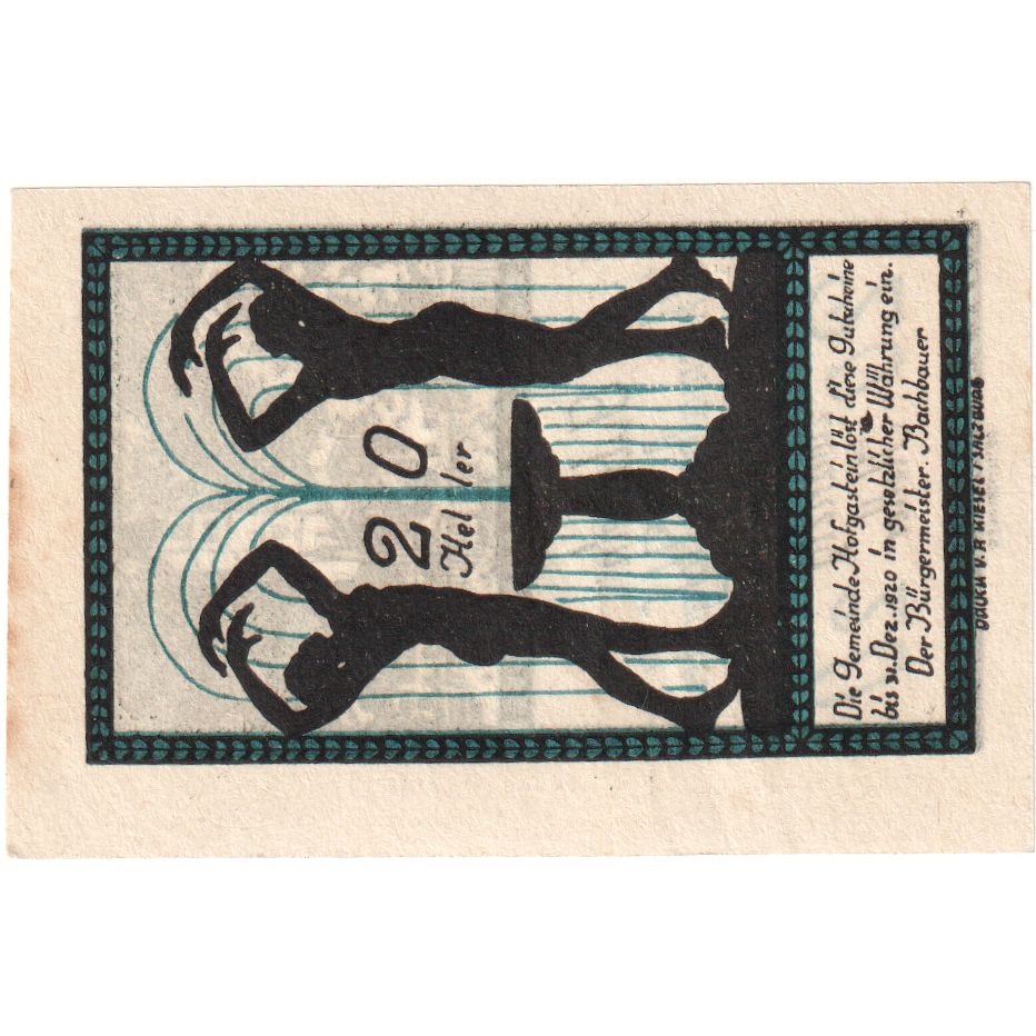 Austria, Hofgastein, 20 Heller, 1920-12-31, AU(55-58)