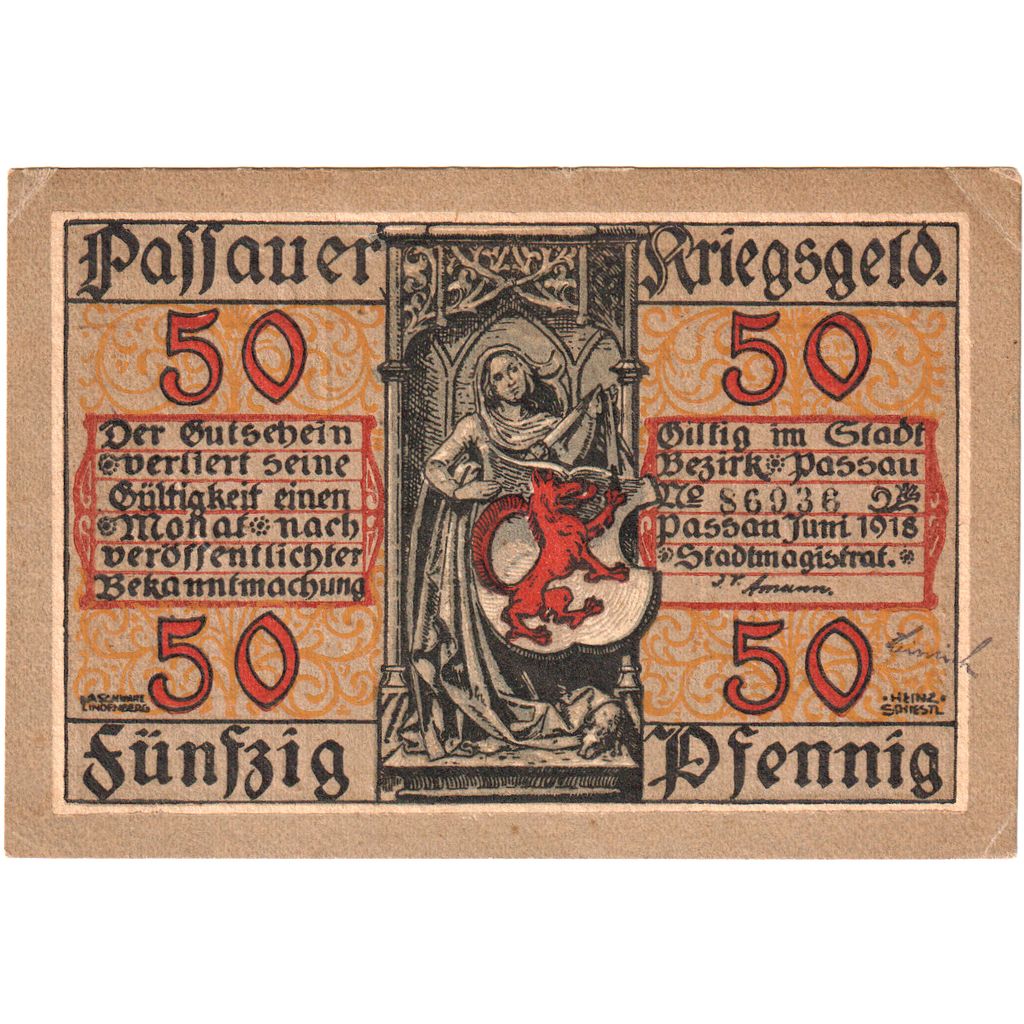Germany, Passau, 50 Pfennig, AU(50-53)