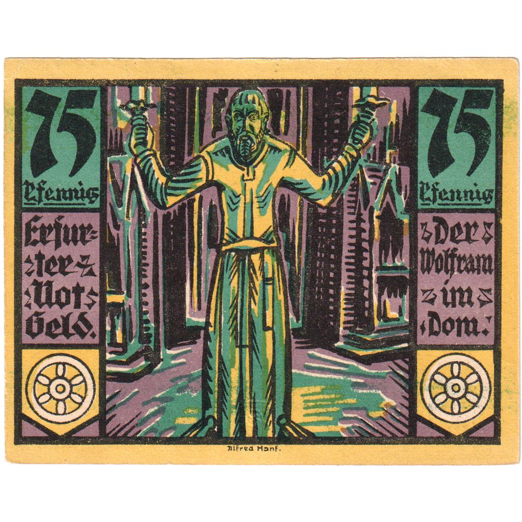 Germany, Erfurt, 75 Pfennig, 1920-04-09, AU