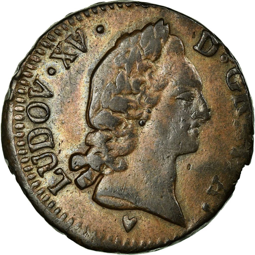 Coin, France, Louis XV, Demi sol d'Aix, 1/2 Sol, 1771, Aix, , Copper