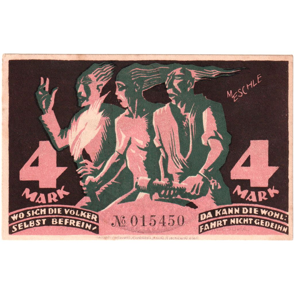 Germany, Glauchau, 4 Mark, EF(40-45)