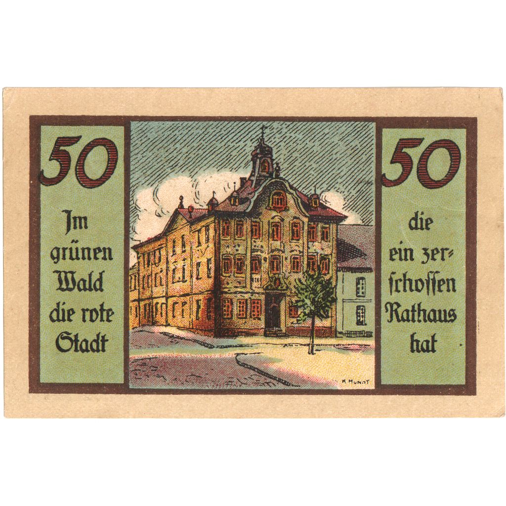 Germany, Suhl, 50 Pfennig, AU(55-58)