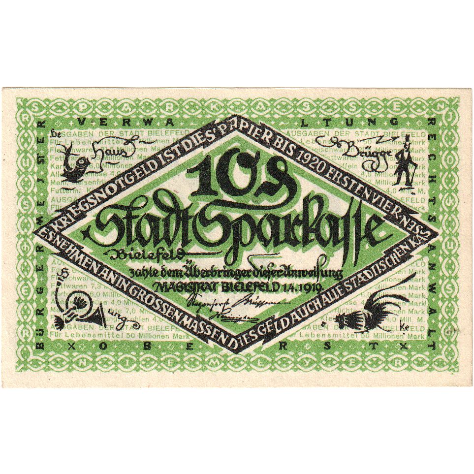 Deutschland, Bielefeld, 10 Pfennig, 1919-04-01, UNZ-