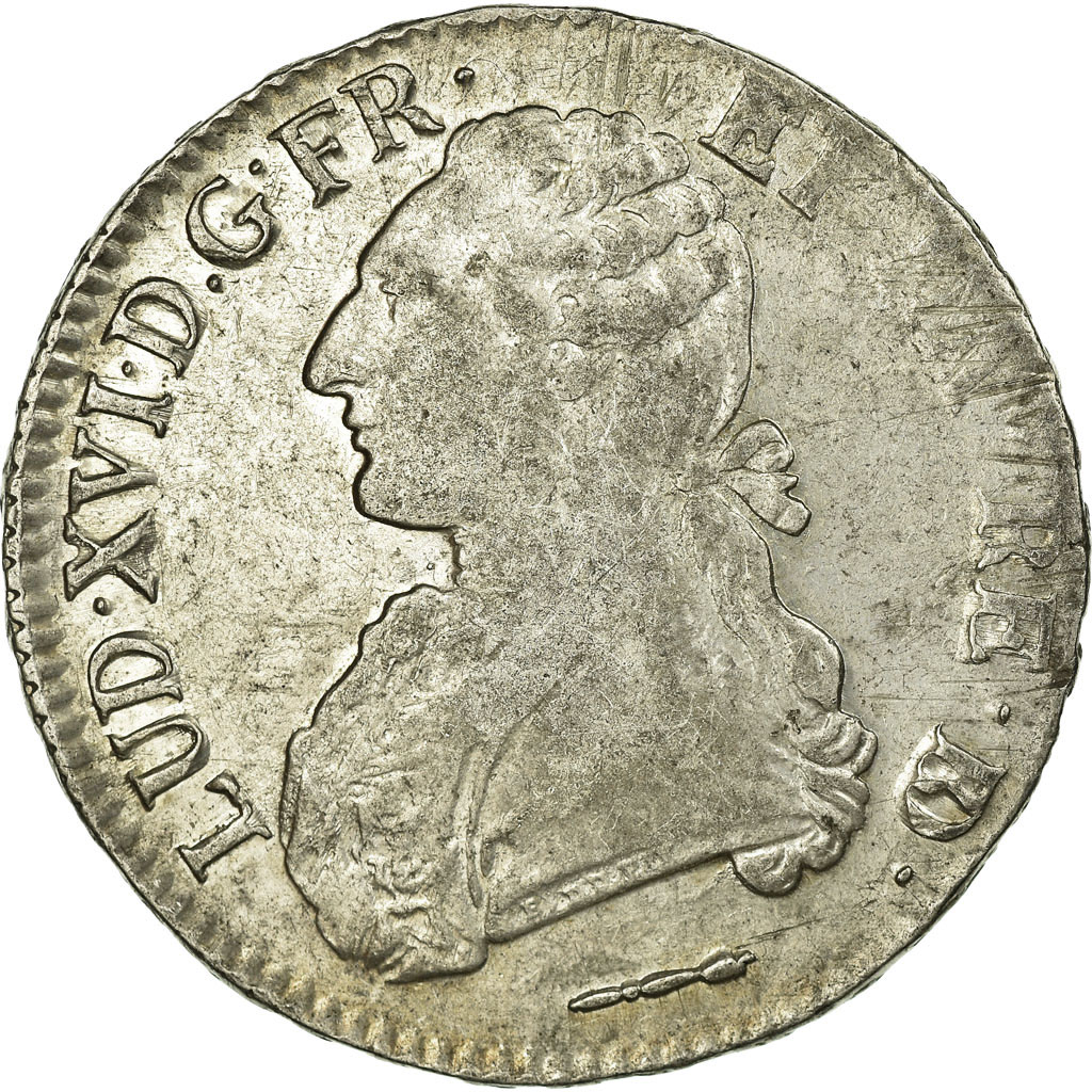 Coin, France, Louis XVI, Écu de Béarn aux branches d'olivier, Ecu, 1785, Pau