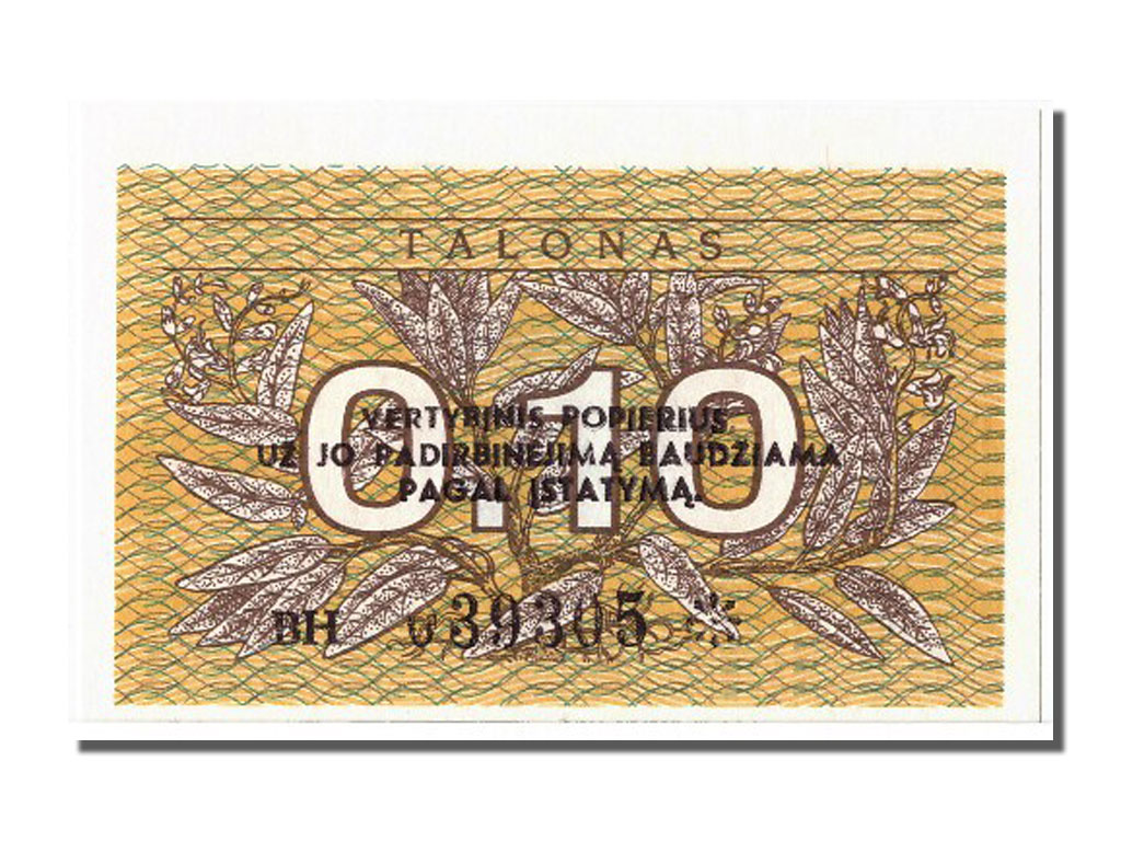 Geldschein, Lithuania, 0.10 Talonas, 1991, UNZ