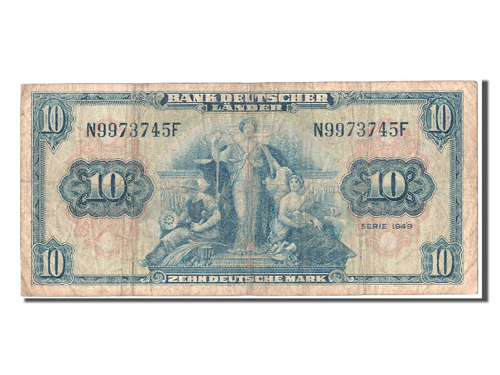 Banknote, GERMANY - FEDERAL REPUBLIC, 10 Deutsche Mark, 1949, 1949-08-22
