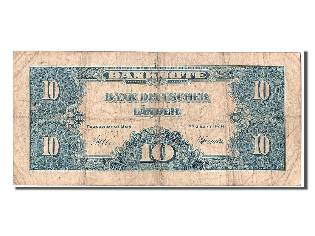 Banknote, GERMANY - FEDERAL REPUBLIC, 10 Deutsche Mark, 1949, 1949-08-22