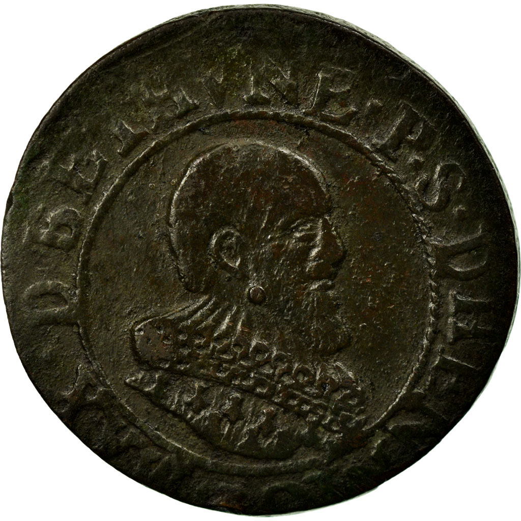 Coin, FRENCH STATES, BOISBELLE & HENRICHEMONT, Double Tournois, 1636, 