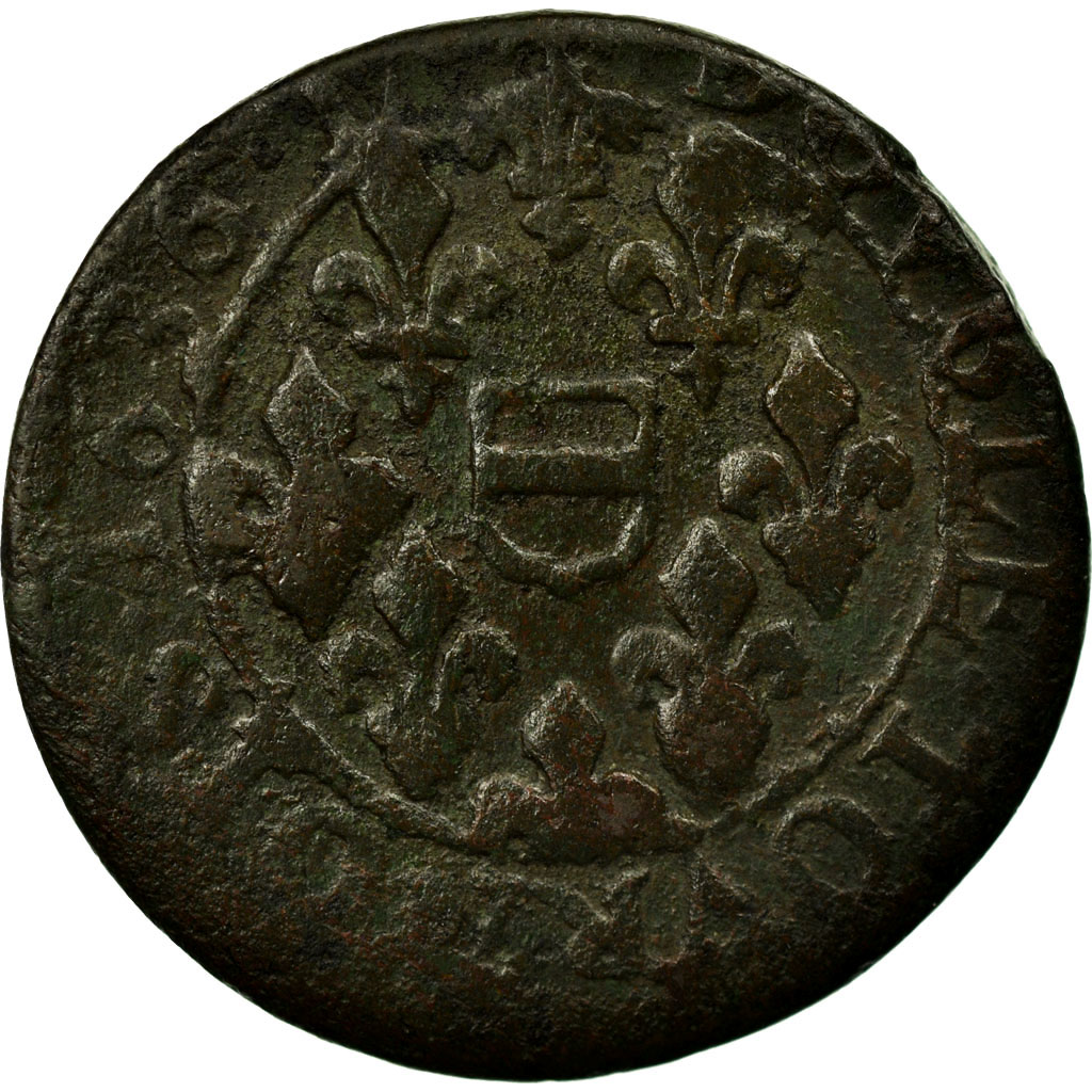 Coin, FRENCH STATES, BOISBELLE & HENRICHEMONT, Double Tournois, 1636, 