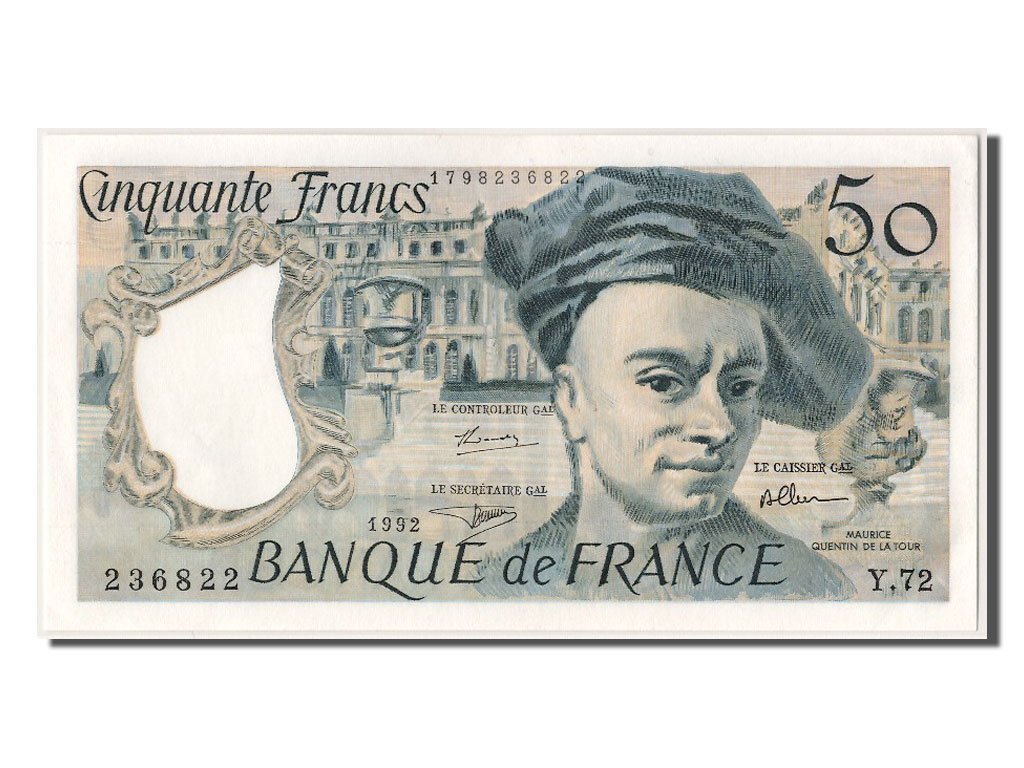 Banknote, France, 50 Francs, 50 F 1976-1992 ''Quentin de La Tour'', 1992