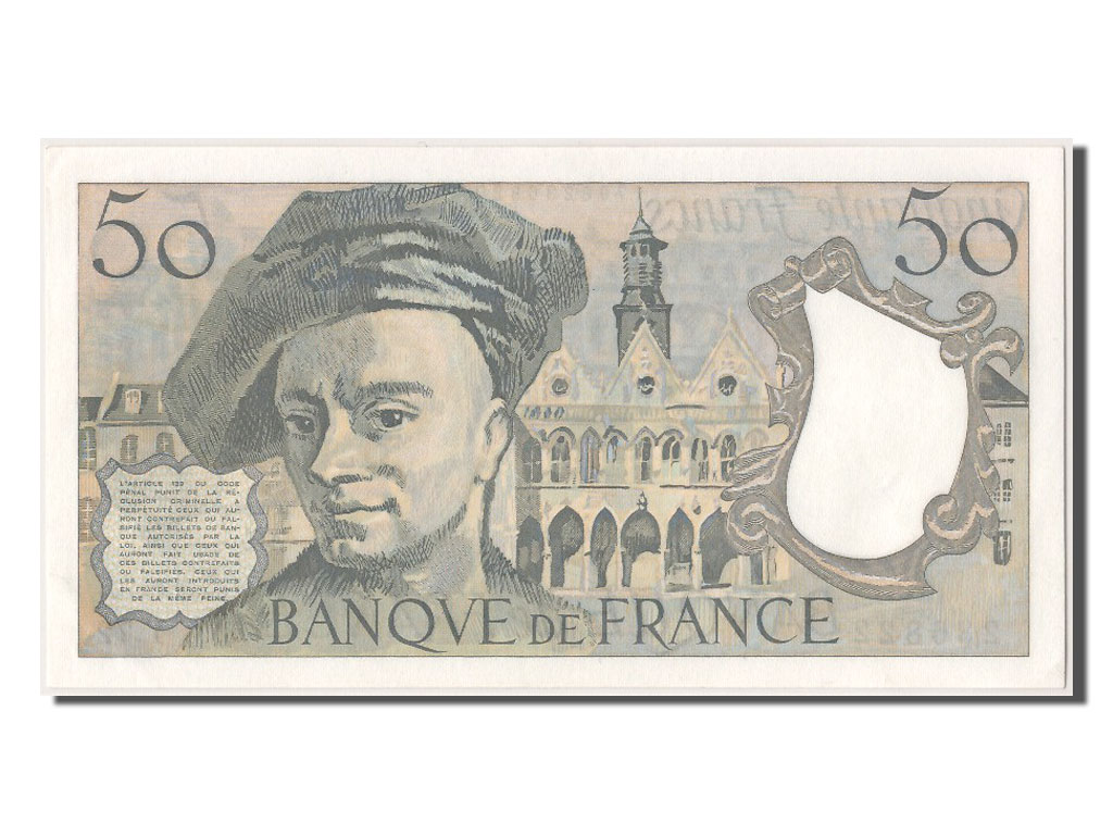 Banknote, France, 50 Francs, 50 F 1976-1992 ''Quentin de La Tour'', 1992