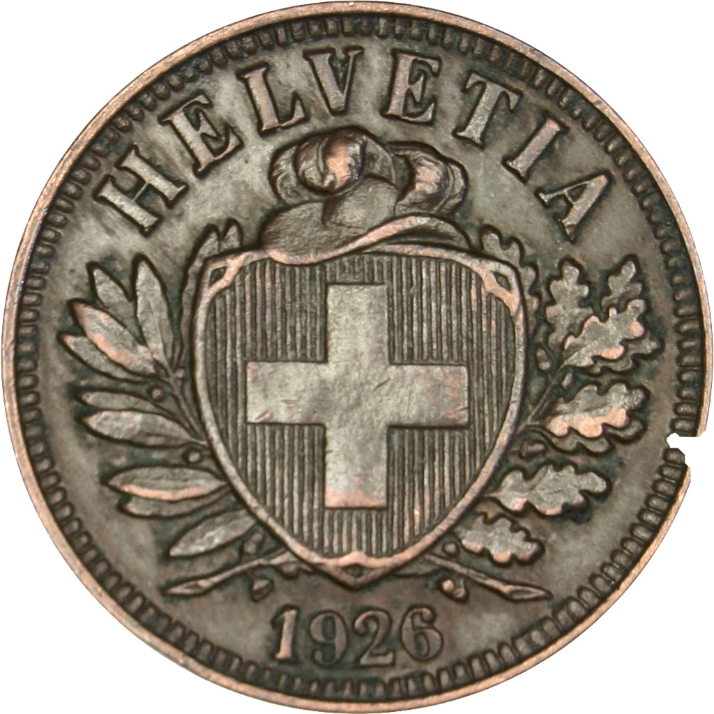 Coin, Switzerland, 2 Rappen, 1926, Bern, , Bronze, KM:4.2