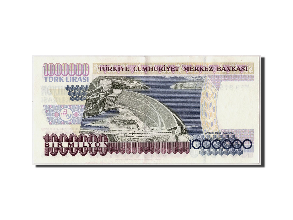 Banknote, Turkey, 1,000,000 Lira, AU(55-58)