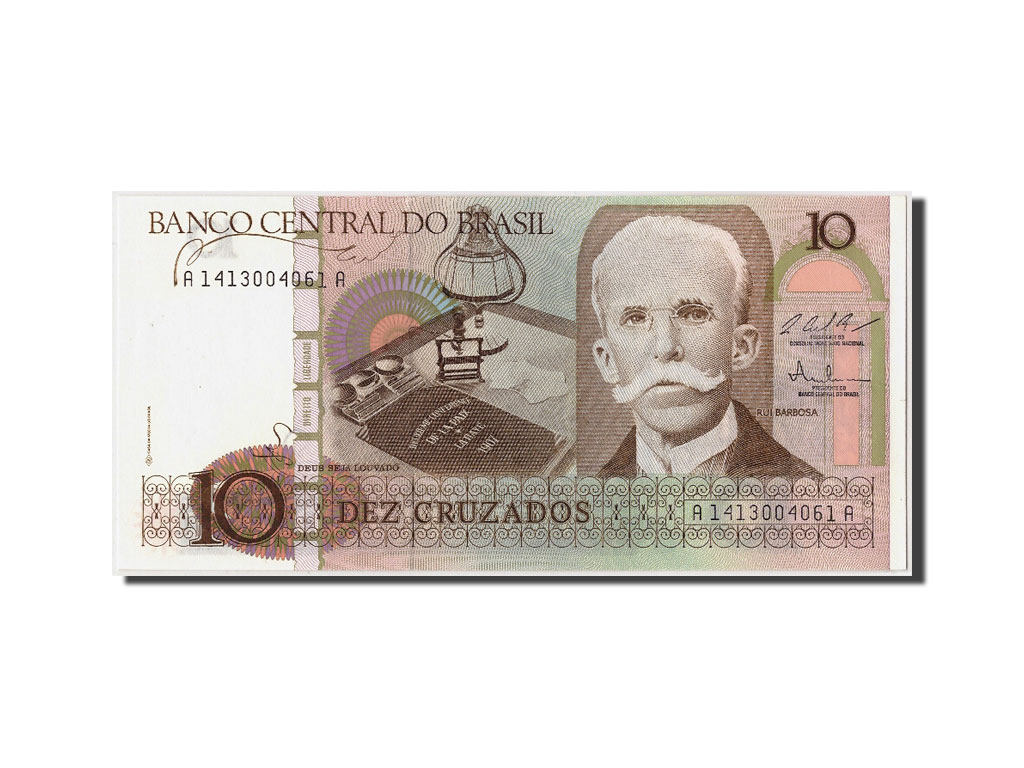 Billete, 10 Cruzados, Undated (1987), Brasil, KM:209b, Undated, UNC