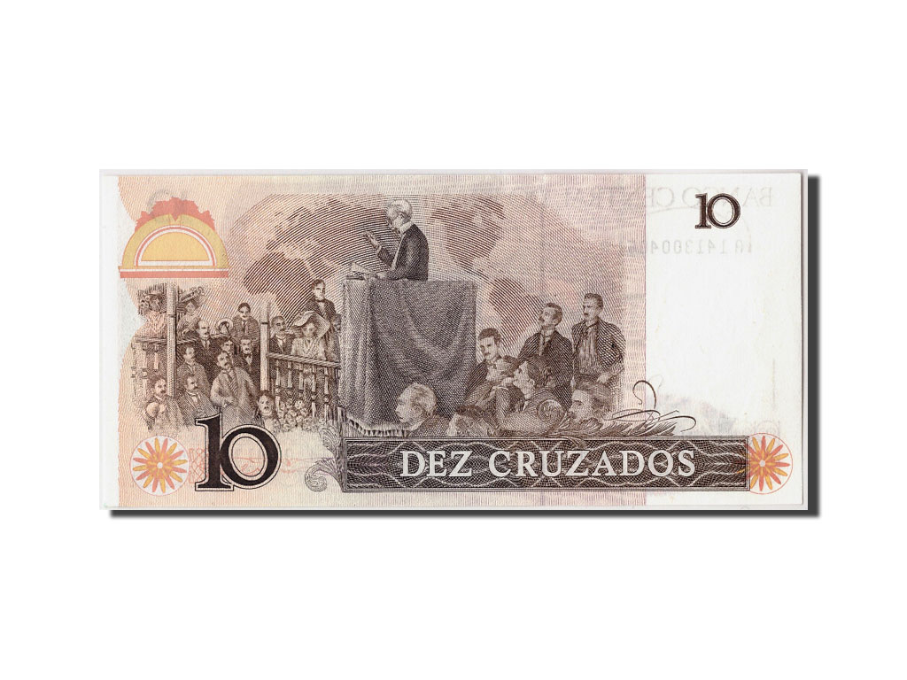 Billete, 10 Cruzados, Undated (1987), Brasil, KM:209b, Undated, UNC