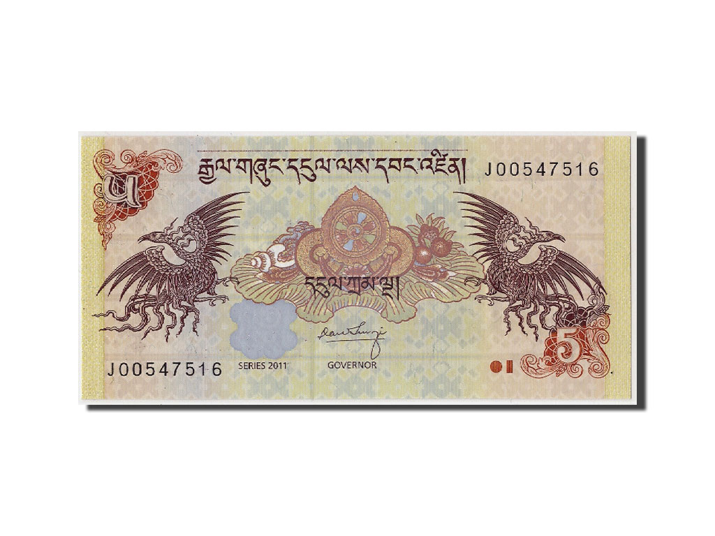 Billete, 5 Ngultrum, 2011, Bután, KM:28b, Undated, UNC