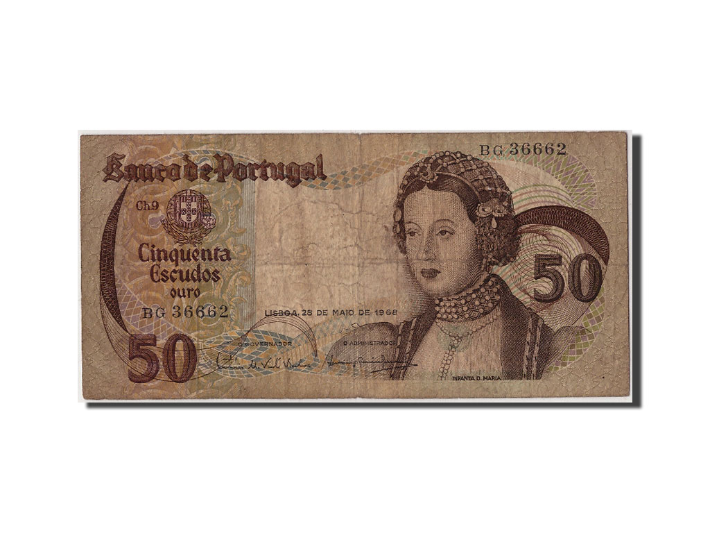 Banknote, Portugal, 50 Escudos, 1968, 1968-05-28, KM:174a, F(12-15)