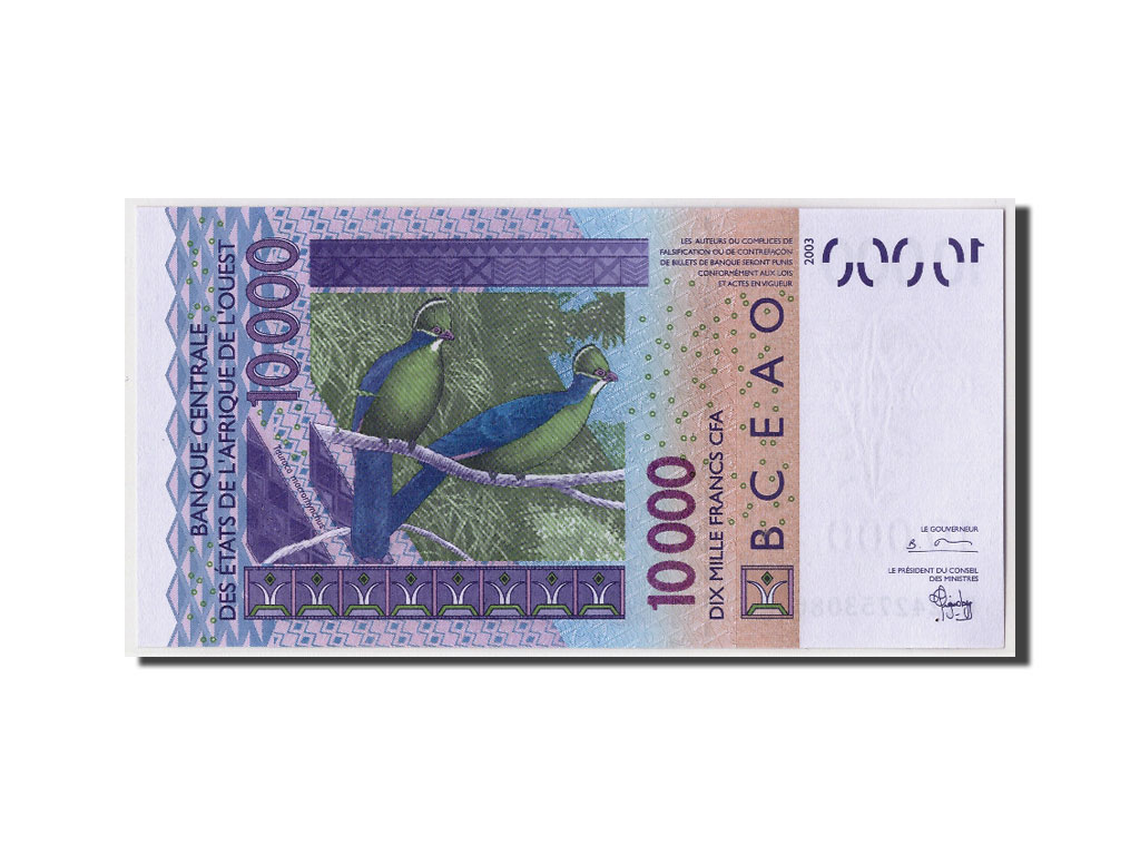 Banknote, West African States, 10,000 Francs, 2003, Undated, KM:318Cb