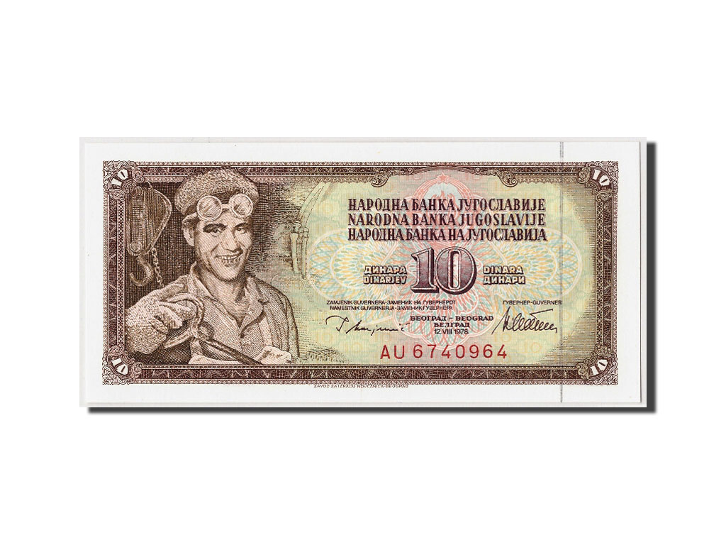 Billete, 10 Dinara, 1978, Yugoslavia, KM:87a, 1978-08-12, UNC