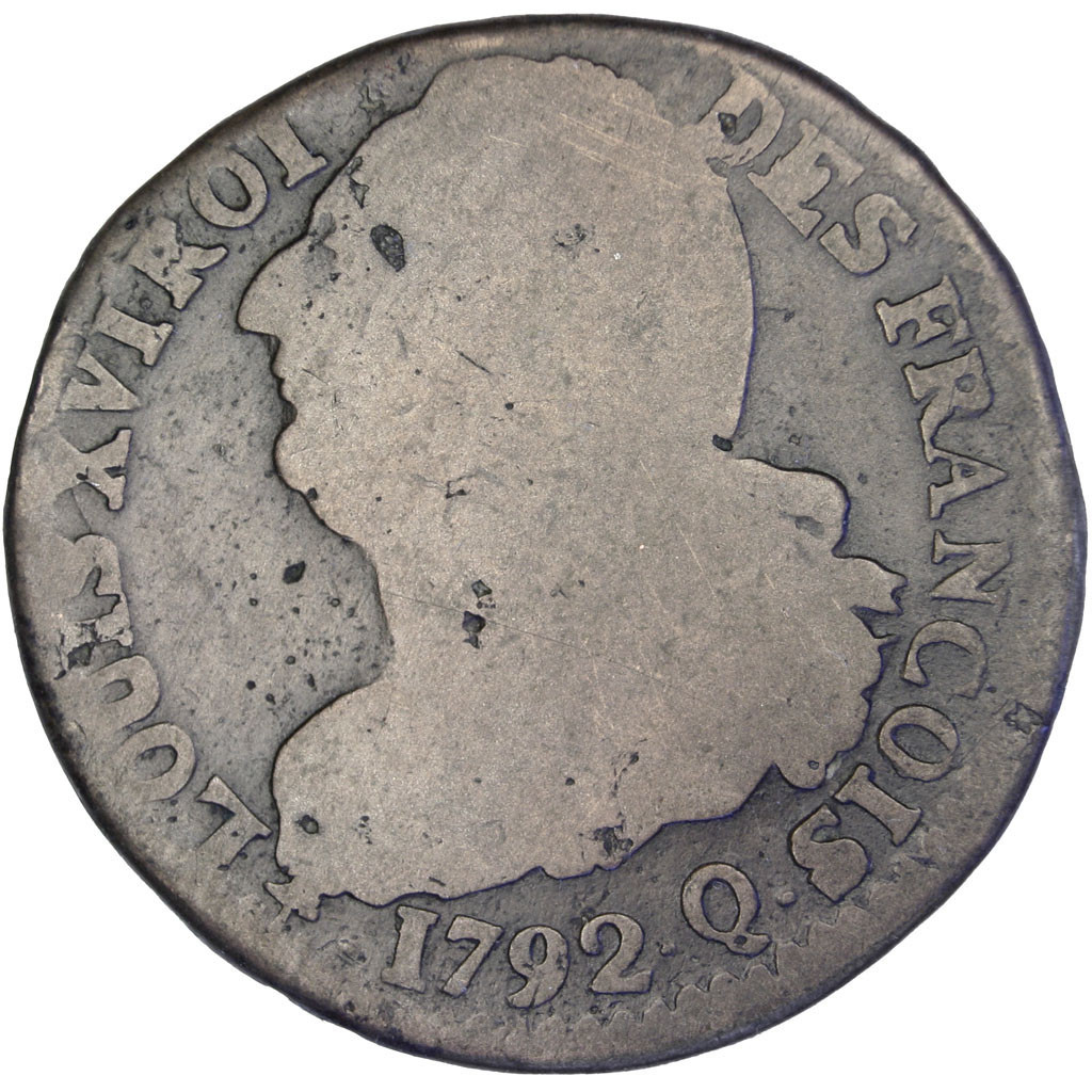 Coin, France, 2 sols françois, 2 Sols, 1792, Perpignan, , Bronze