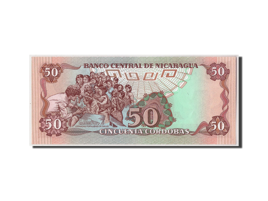 Banknote, Nicaragua, 50 Cordobas, 1985 (1988), Undated, KM:153, UNC(65-70)
