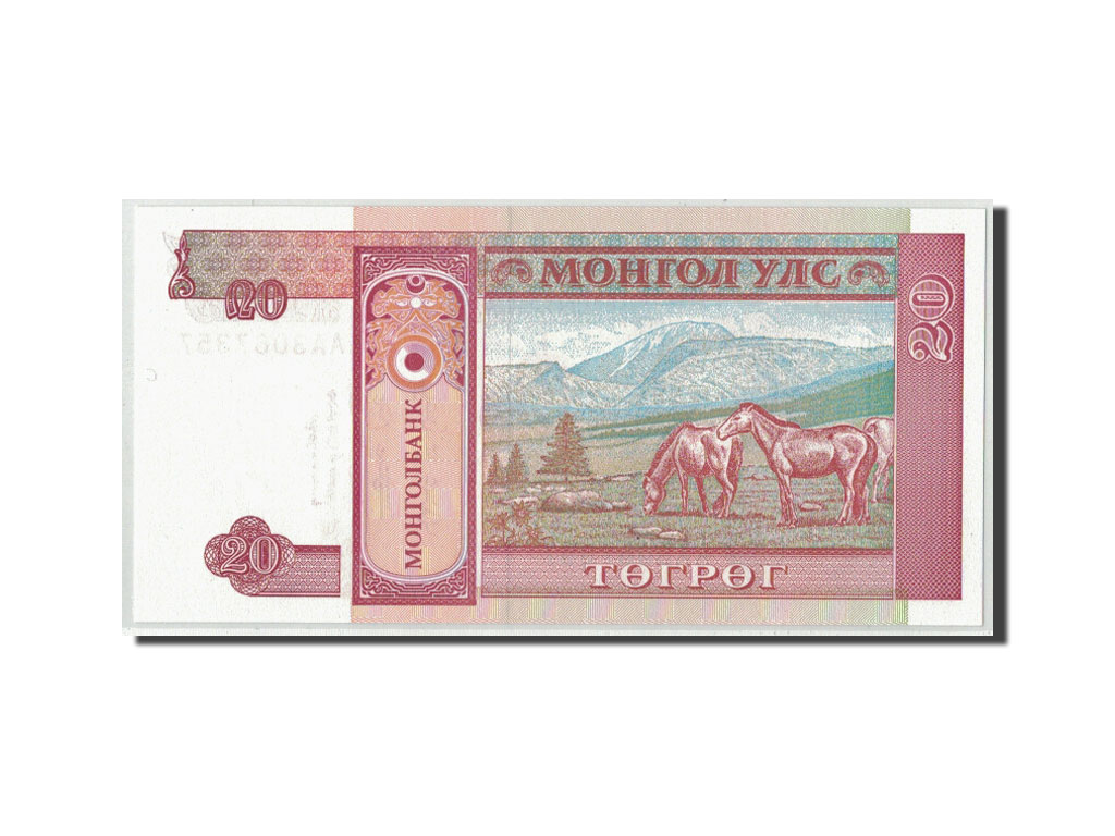 Billete, 20 Tugrik, Undated (1993), Mongolia, KM:55, UNC