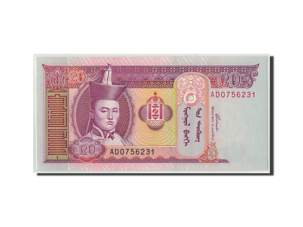 Billete, 20 Tugrik, 2002, Mongolia, KM:63b, UNC