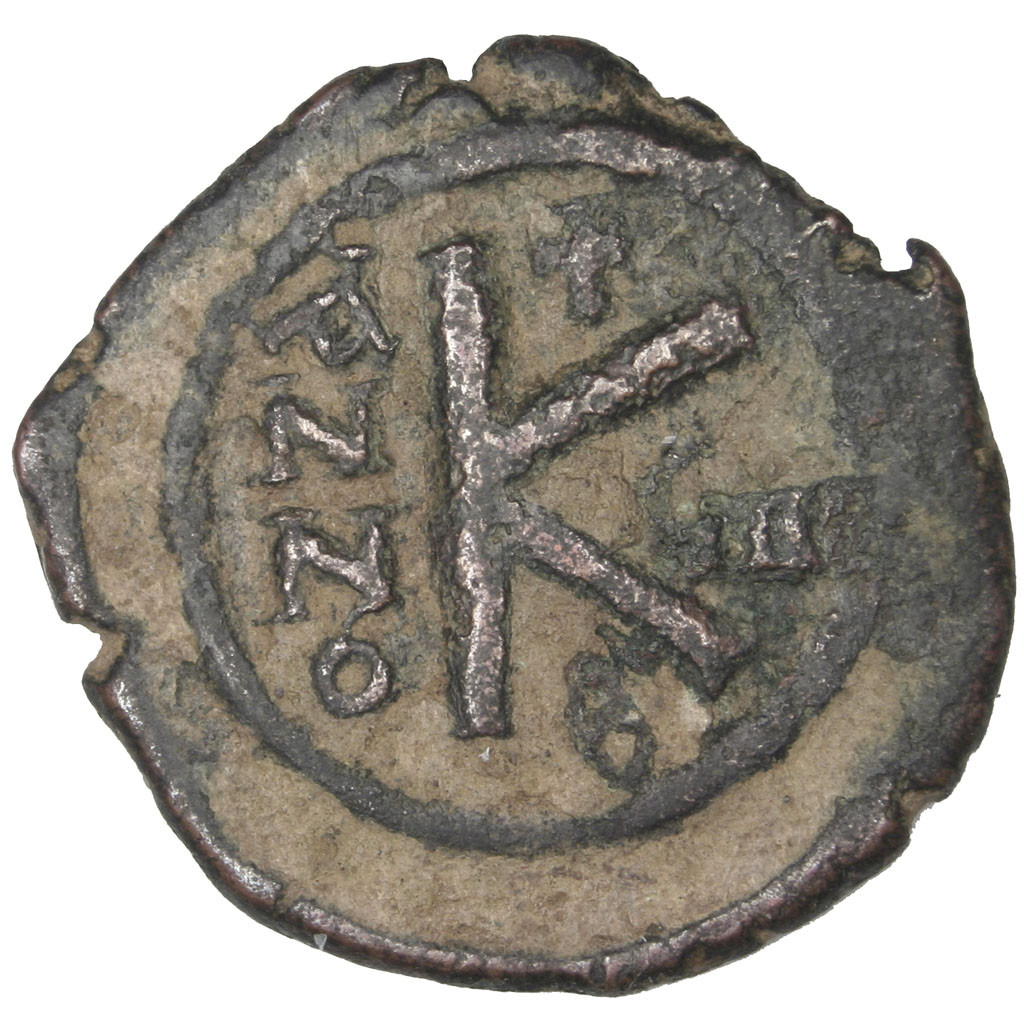 Coin, Maurice Tiberius, Half Follis, Constantinople, , Copper, Sear:497