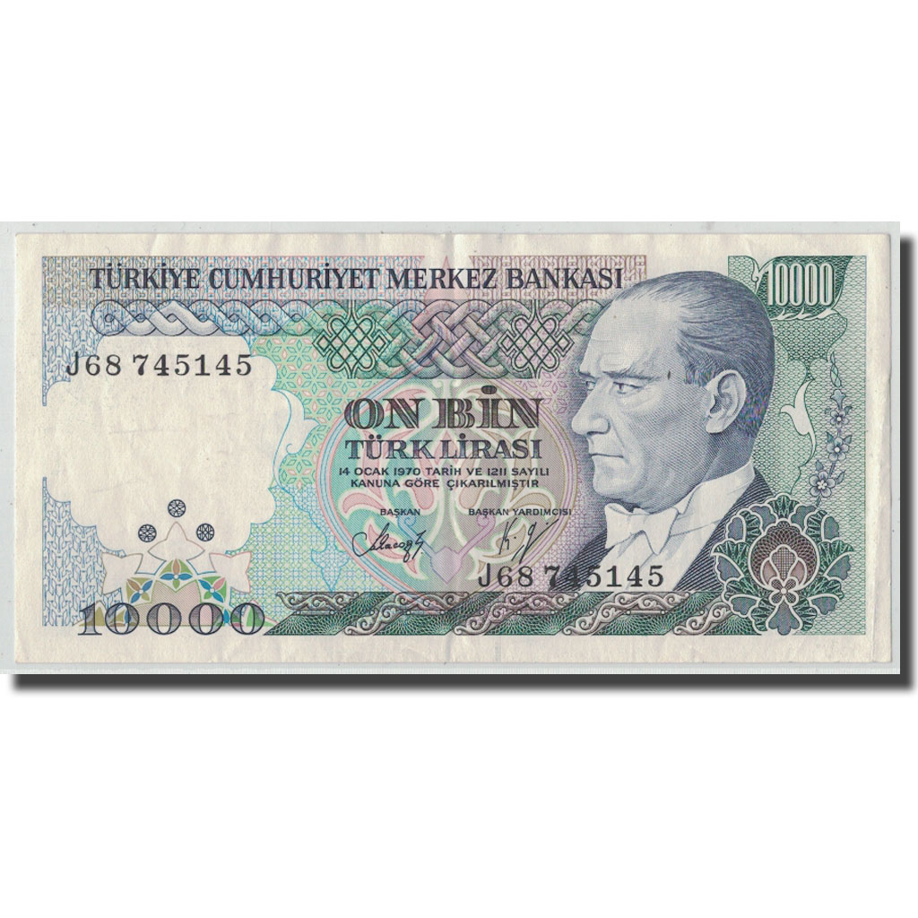 [#316679] Banknote, Turkey, 10,000 Lira, L.1970, 1970-01-14, KM:200, EF(40-45)