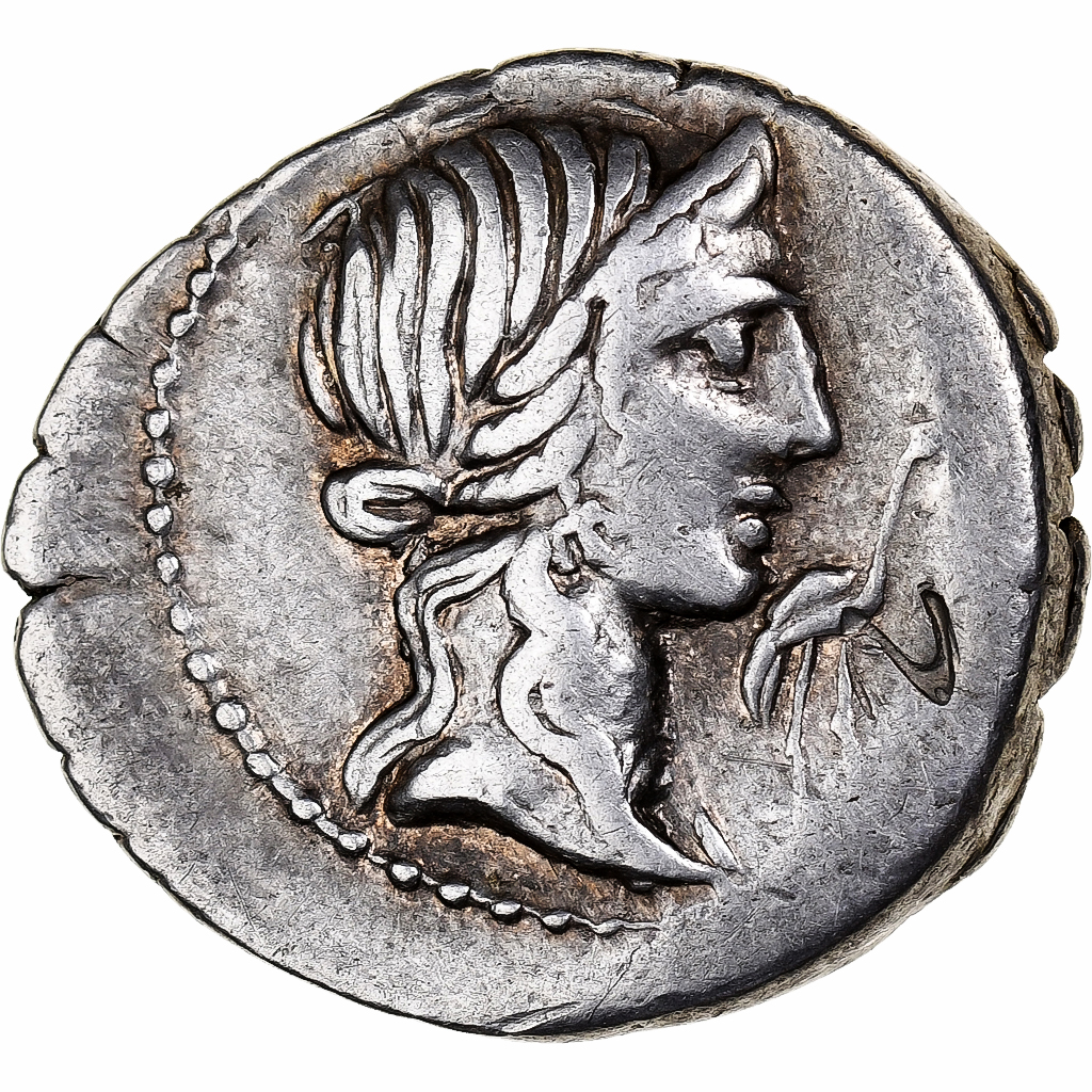 Caecilia, Denarius, 81 BC, North Italy, Countermark, Silver, 