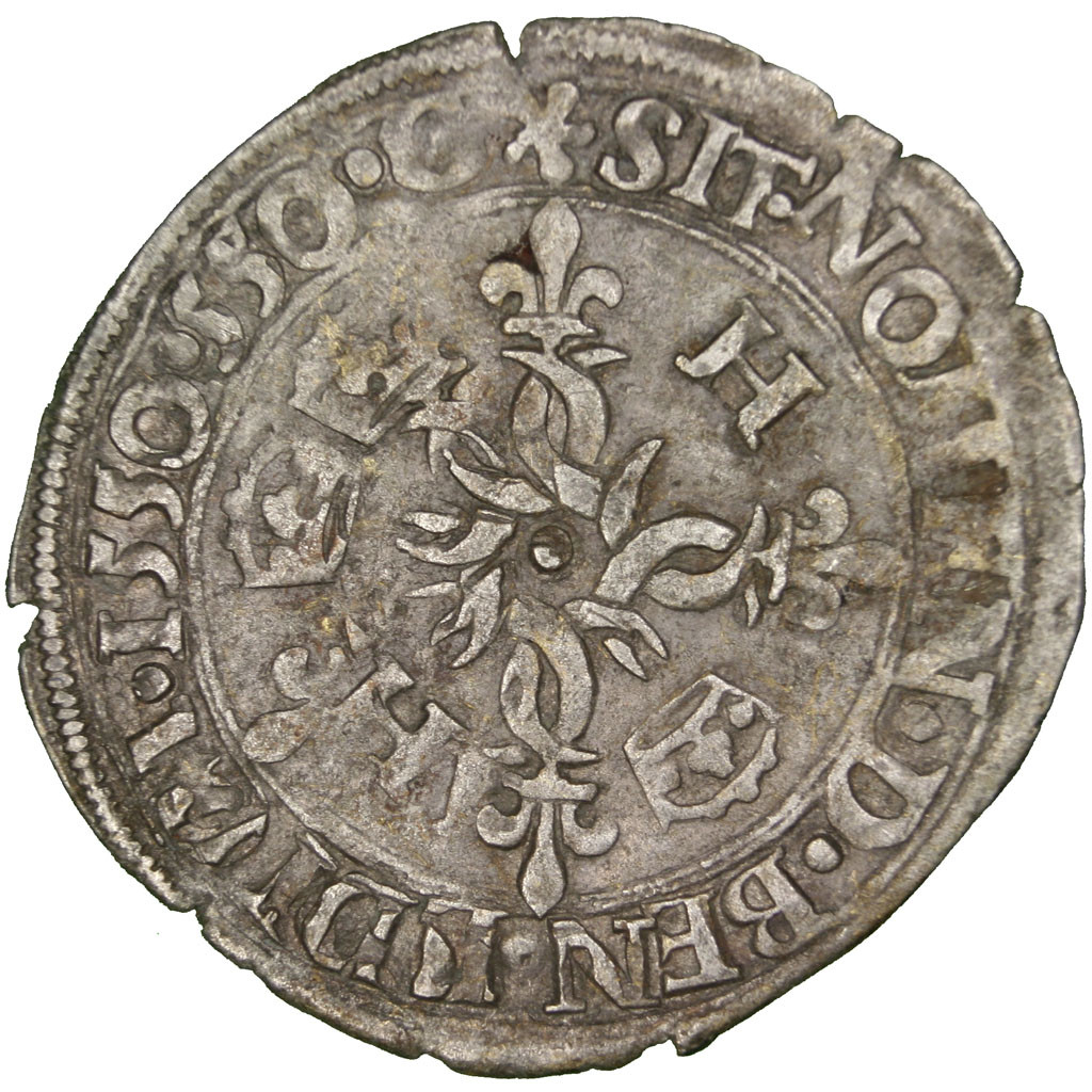 Coin, France, Douzain, 1550, Grenoble, , Billon, Duplessy:997