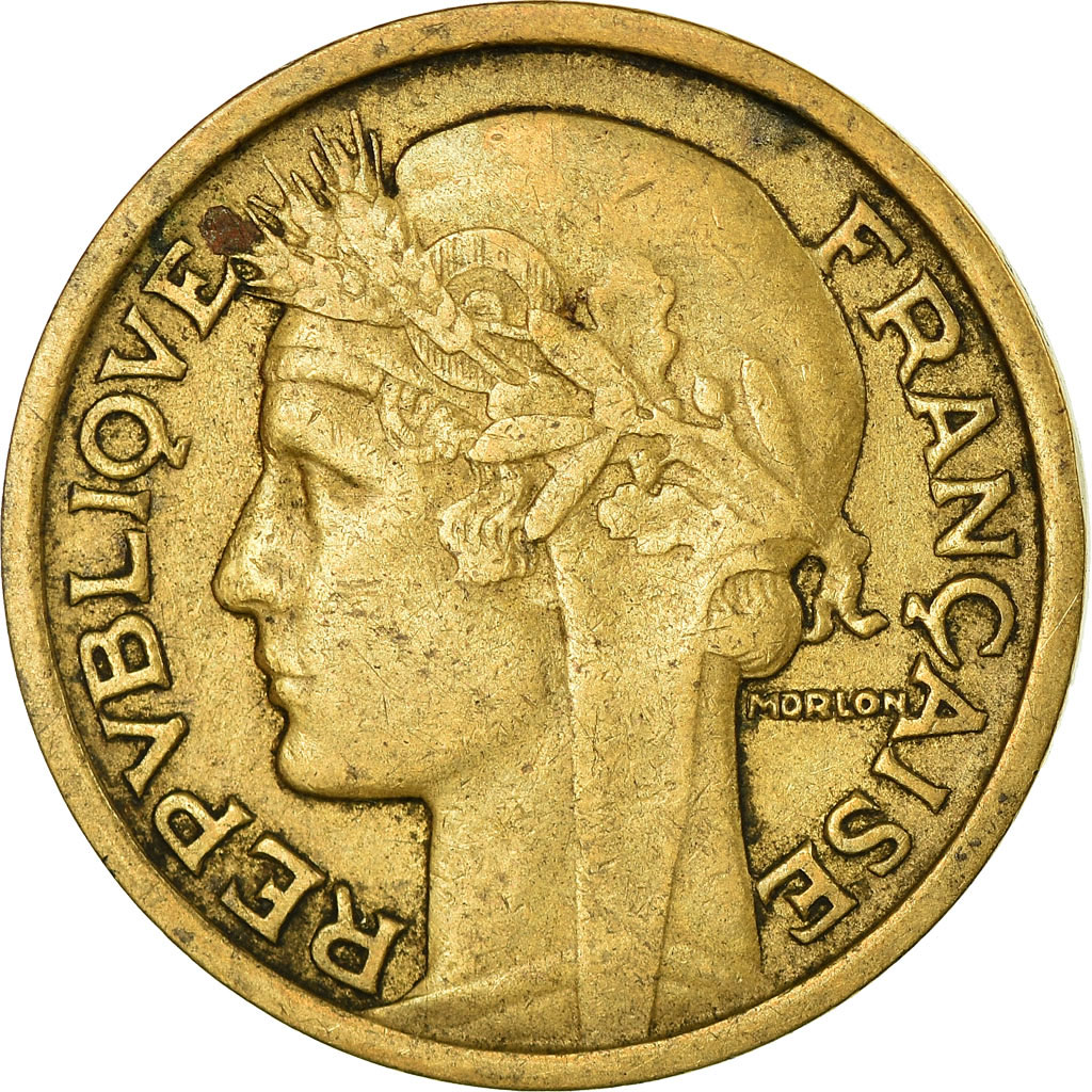 Moneda, Francia, Morlon, Franc, 1933, MBC, Aluminio - bronce, KM:885
