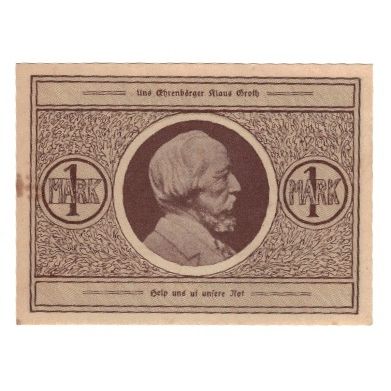 Billete, Alemania, Heide Stadt, 1 Mark, portrait, undated (1921), EBC