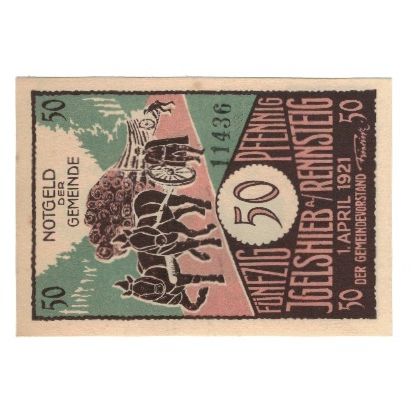 Billete, Alemania, Igelshieb Gemeinde, 50 Pfennig, personnage, 1921, 1921-04-01