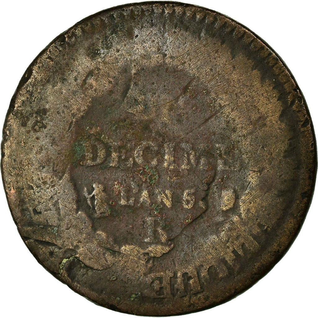 Coin, France, Dupré, Decime, 1797, Orléans, , Bronze, Gadoury:185