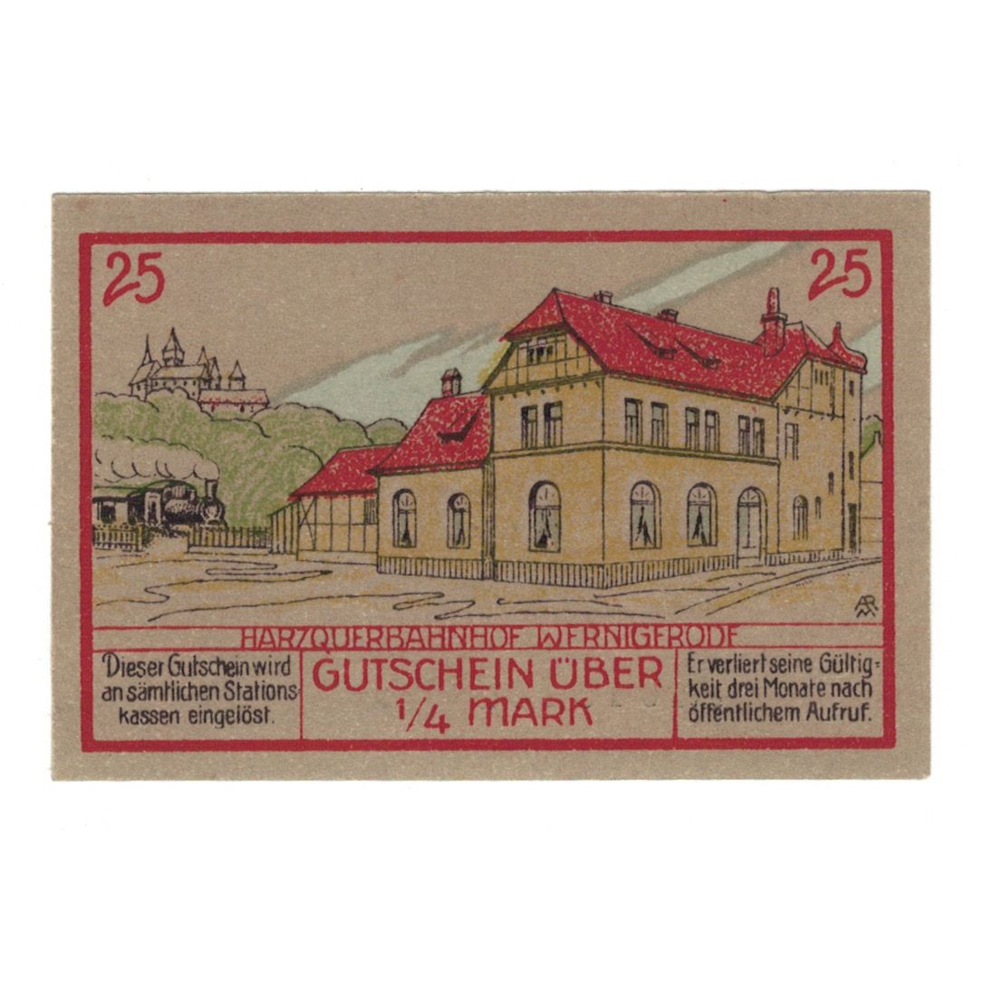 Billete, Alemania, Wernigerode Nordhausen-Wernigeroder Eisenbahngesellschaft, 25